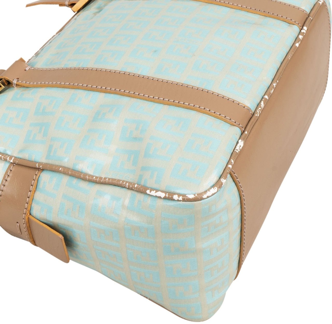 Fendi Fendi Monogram Zucchino Handbag Lichtblauw