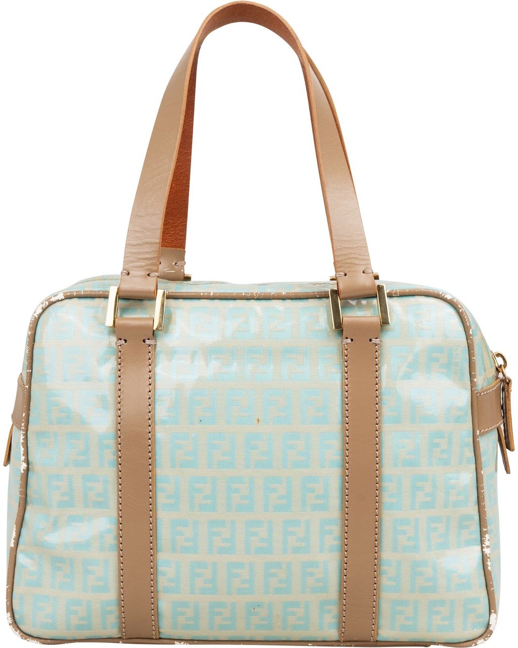 Fendi Fendi Monogram Zucchino Handbag Lichtblauw
