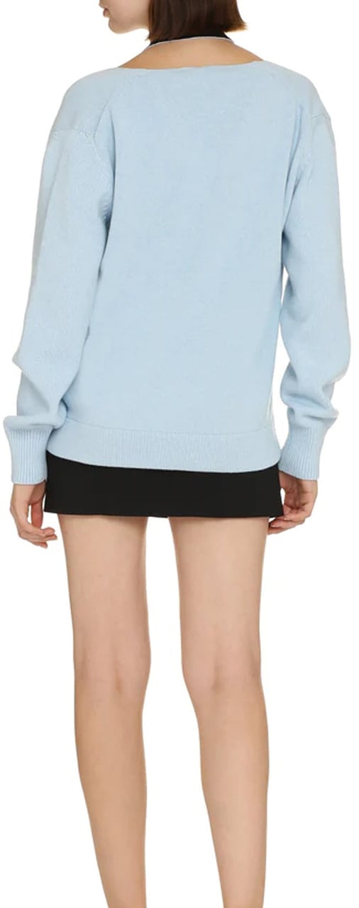 Fendi Wool And Cashmere Cardigan Blauw
