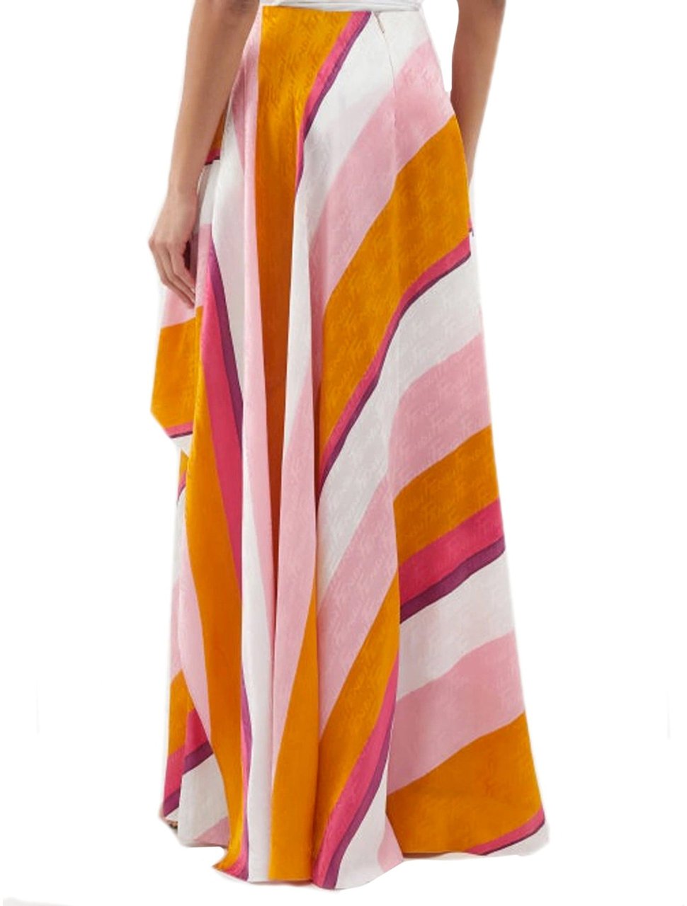 Fendi Ff Color-Block Draped Trousers Roze