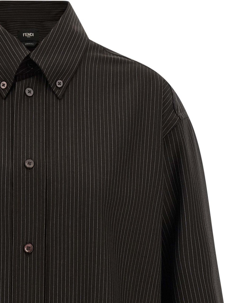 Fendi Brown Virgin Wool Blouse Bruin