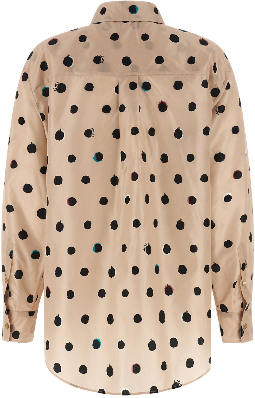 Fendi Multicolor Silk Blouse Roze