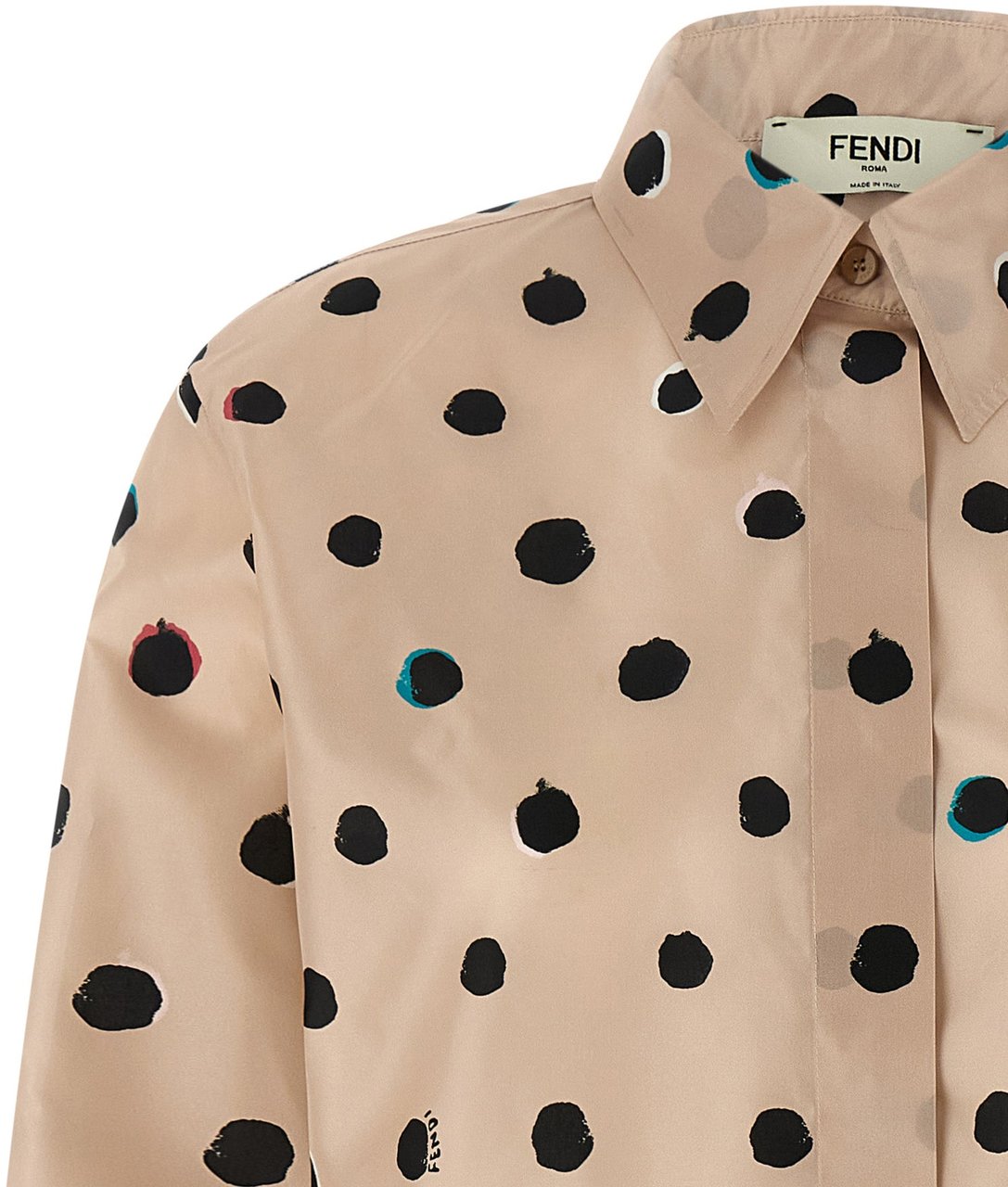 Fendi Multicolor Silk Blouse Roze