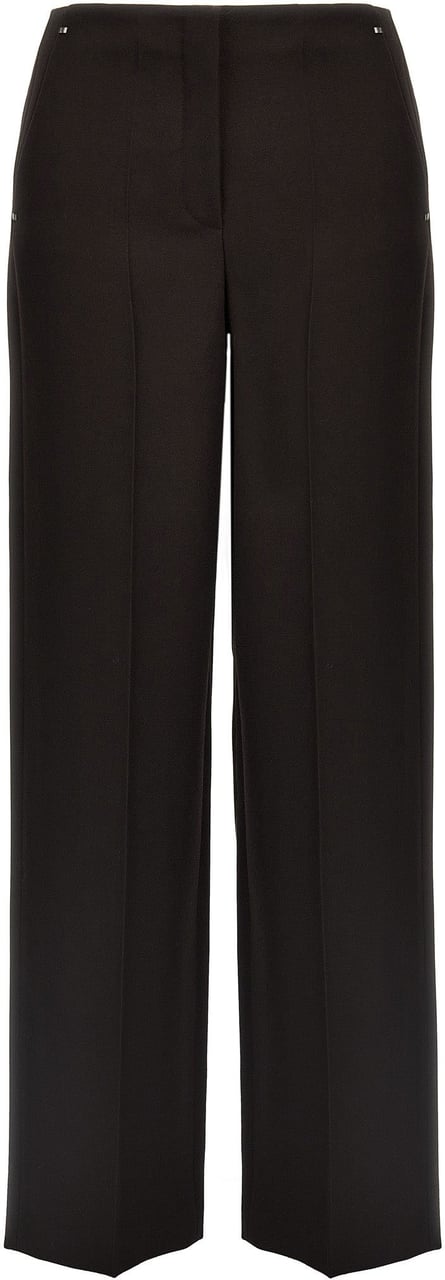 Fendi Purple Virgin Wool Dress Pants Paars