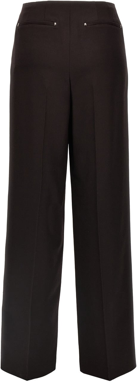 Fendi Purple Virgin Wool Dress Pants Paars