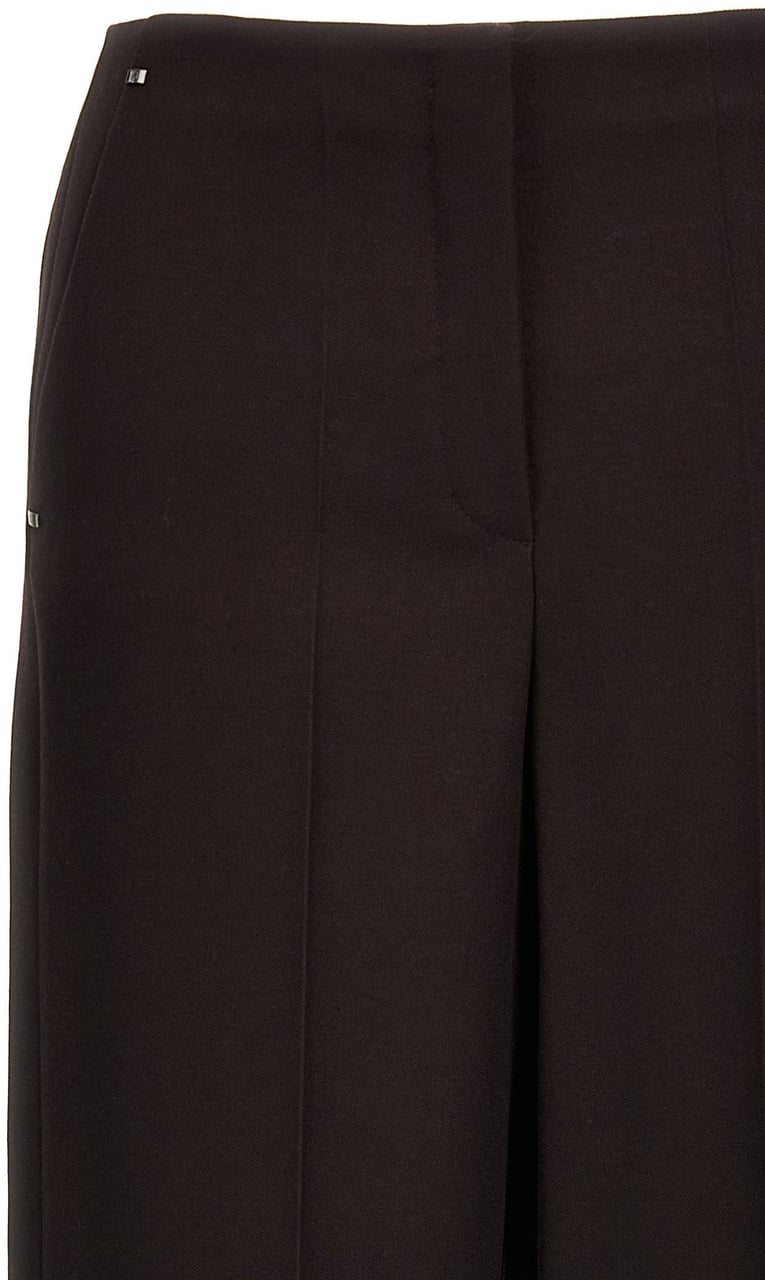 Fendi Purple Virgin Wool Dress Pants Paars