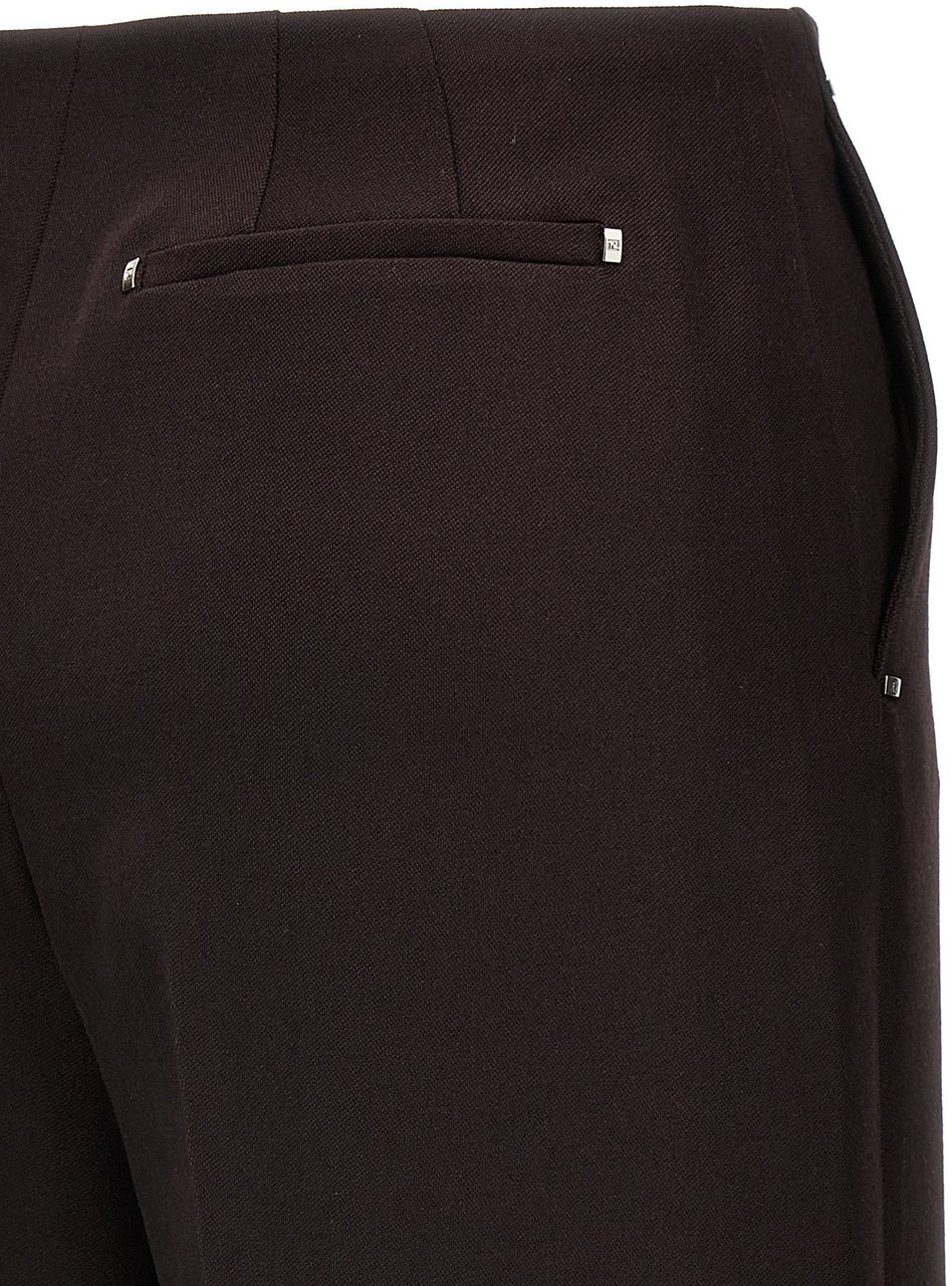 Fendi Purple Virgin Wool Dress Pants Paars