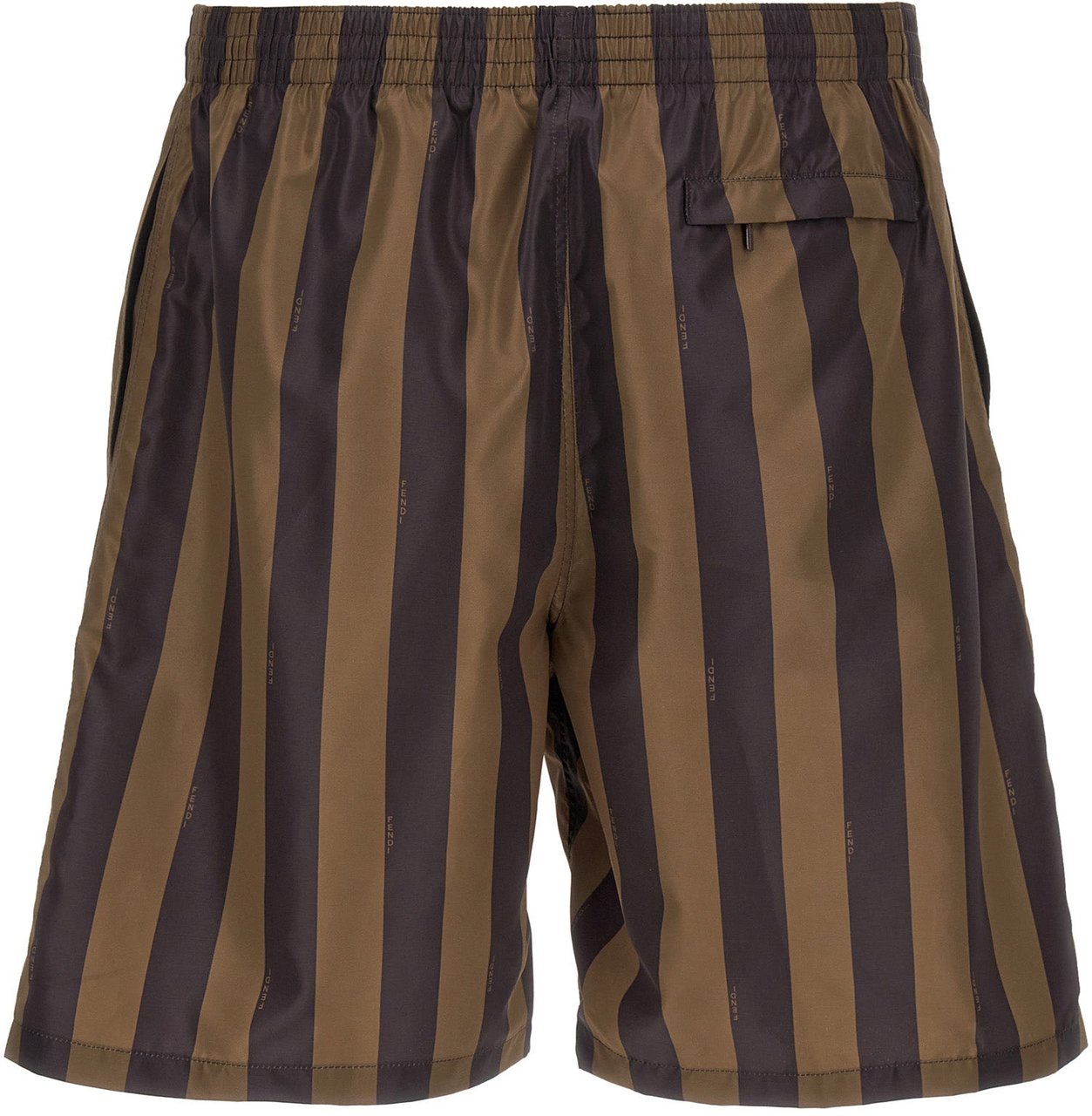 Fendi Brown Polyester Swim Shorts Bruin