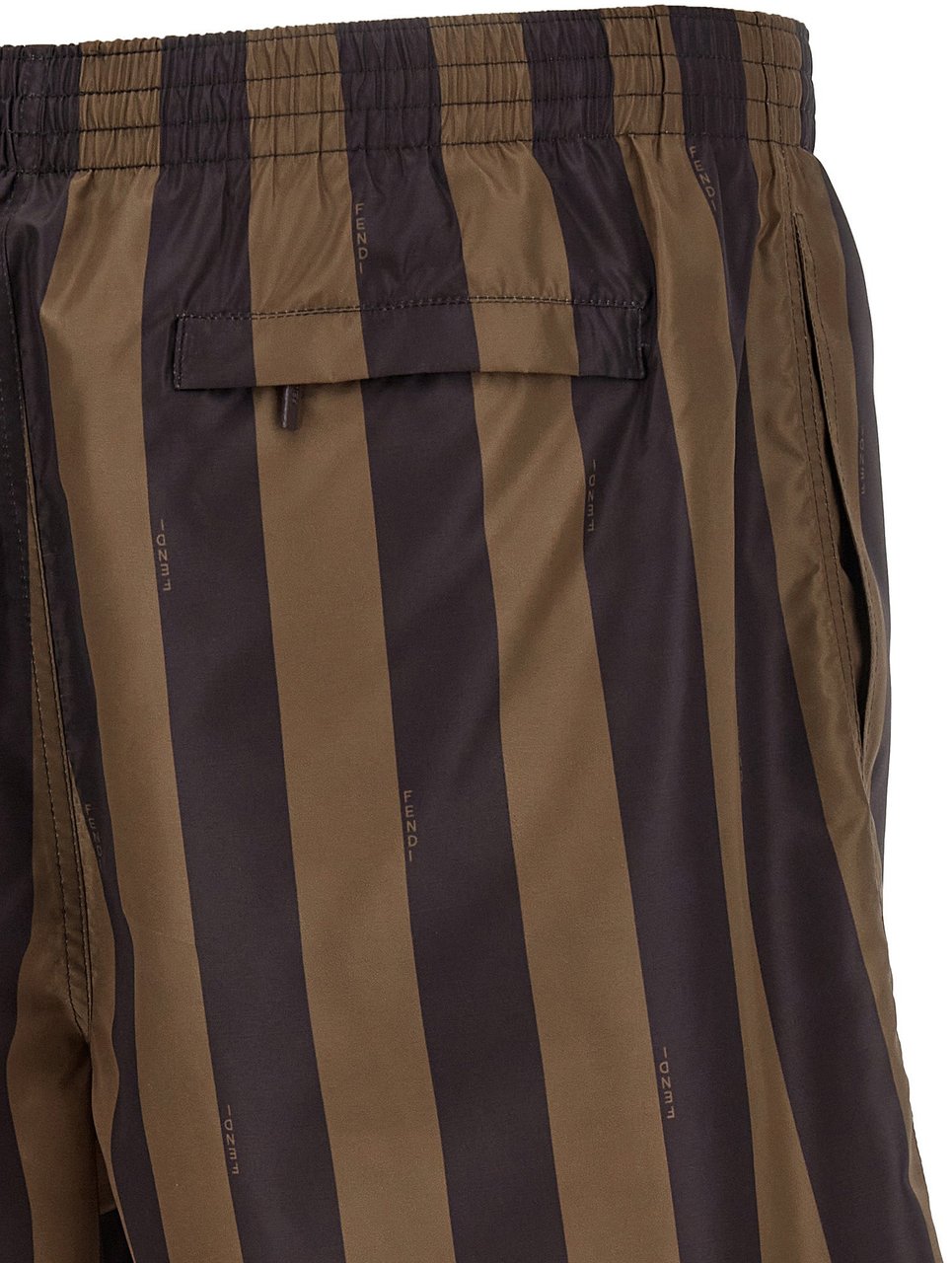 Fendi Brown Polyester Swim Shorts Bruin