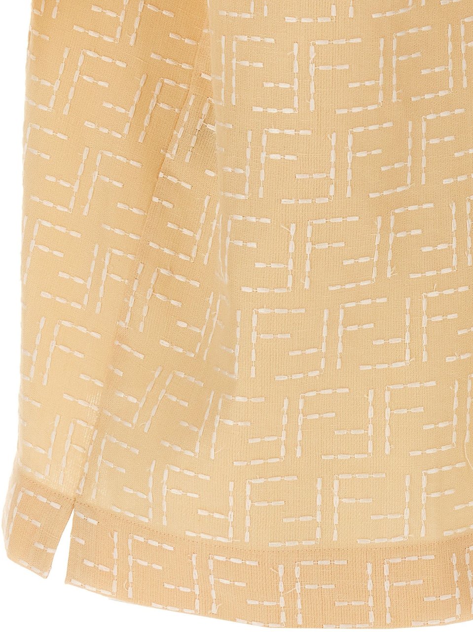 Fendi Beige Linen Blouse Beige