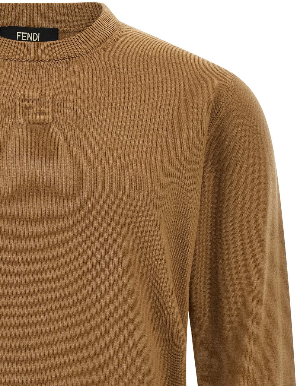 Fendi Beige Virgin Wool Cardigan Beige