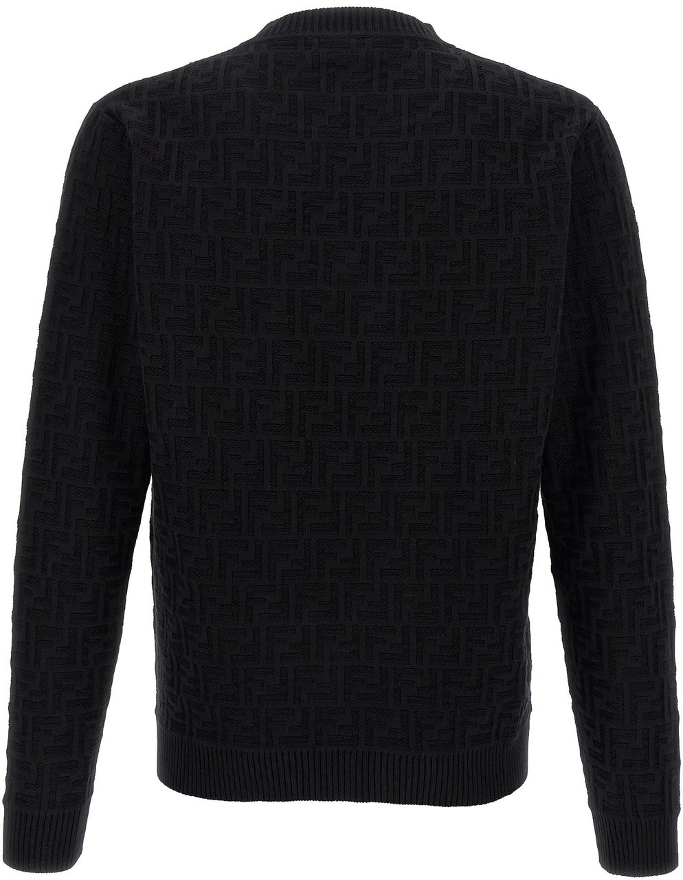 Fendi Black Cotton Cardigan Zwart
