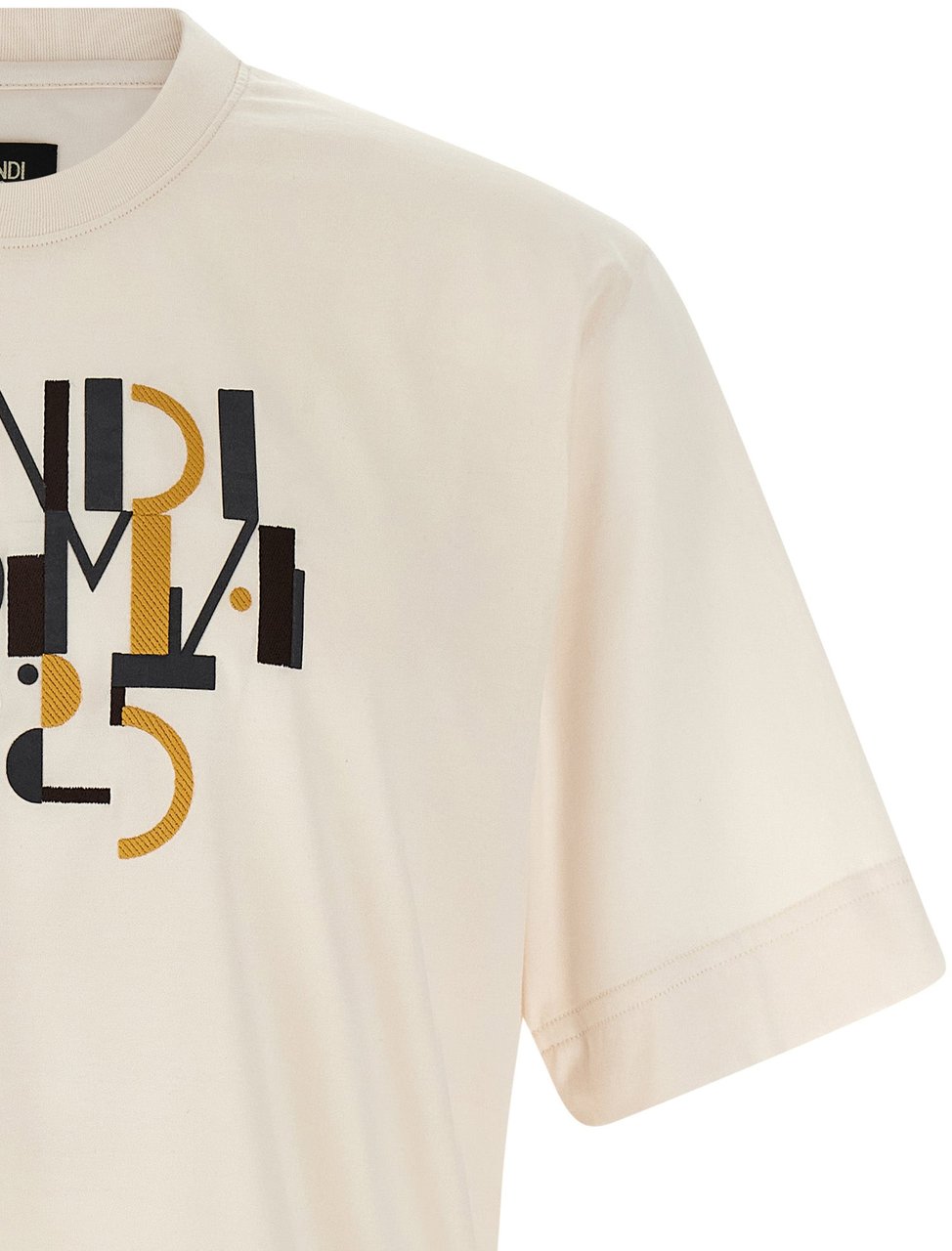 Fendi White Cotton T-Shirt Wit