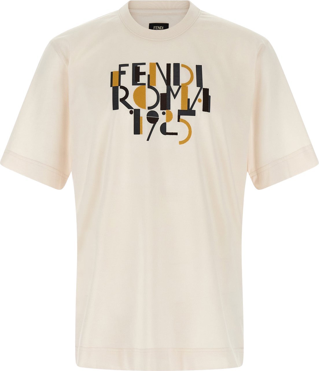 Fendi White Cotton T-Shirt Wit