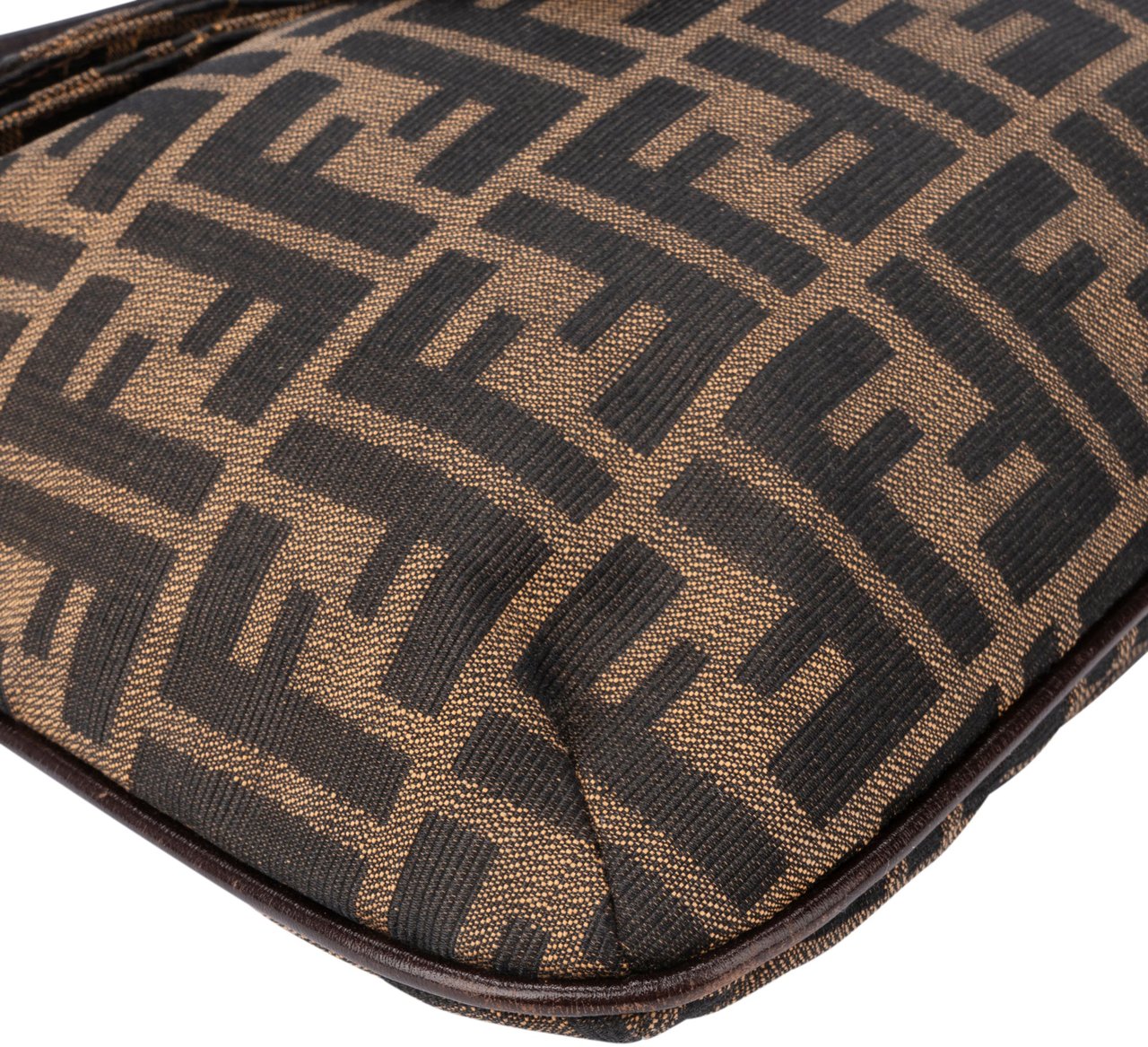 Fendi FF Monogram Baguette Shoulder Bag Bruin