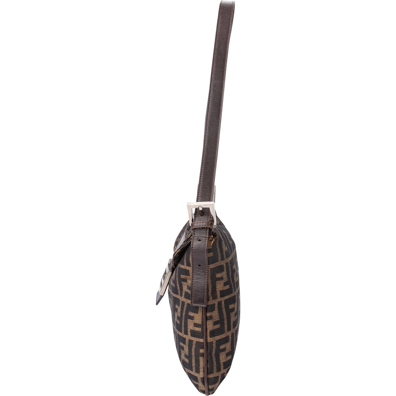 Fendi FF Monogram Baguette Shoulder Bag Bruin