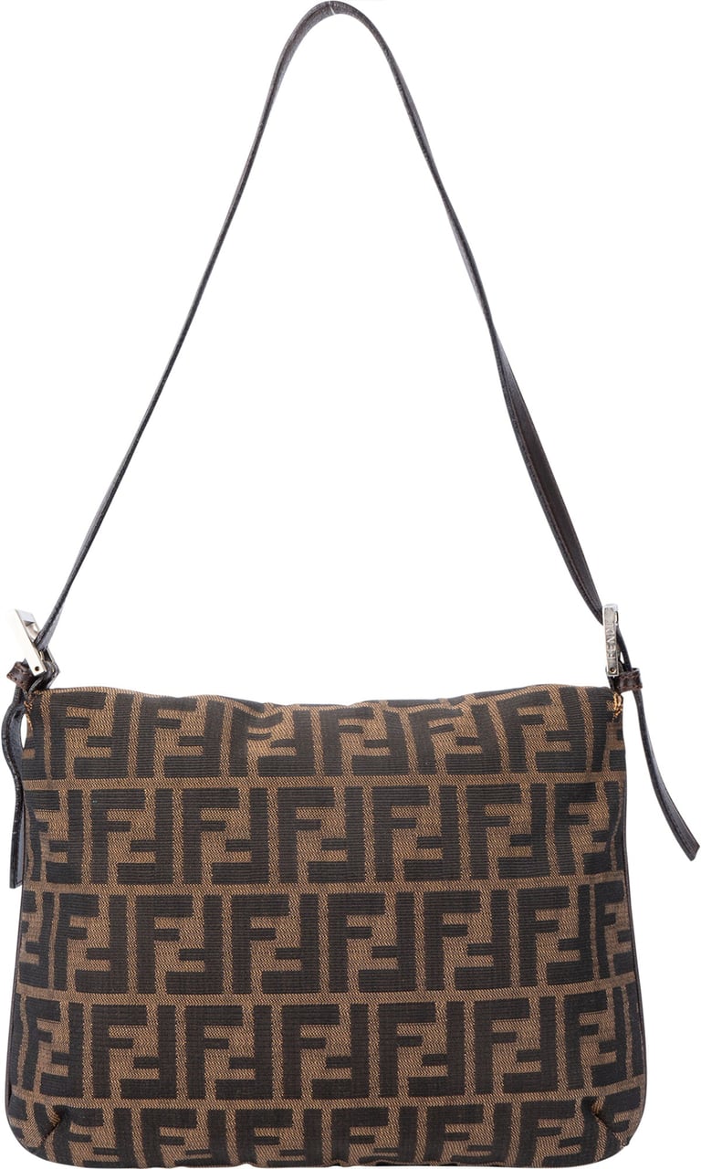 Fendi FF Monogram Baguette Shoulder Bag Bruin