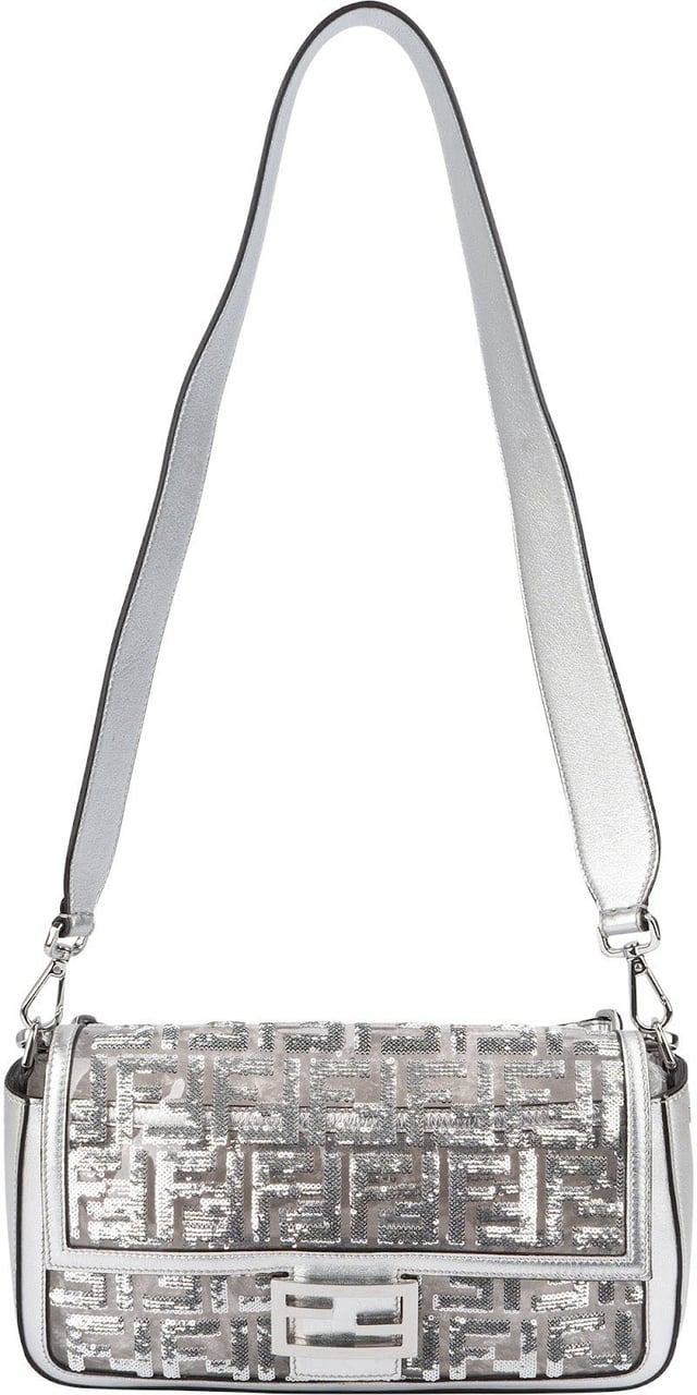 Fendi FF Sequin Embroidered Monogram Baguette Shoulder Handbag Divers