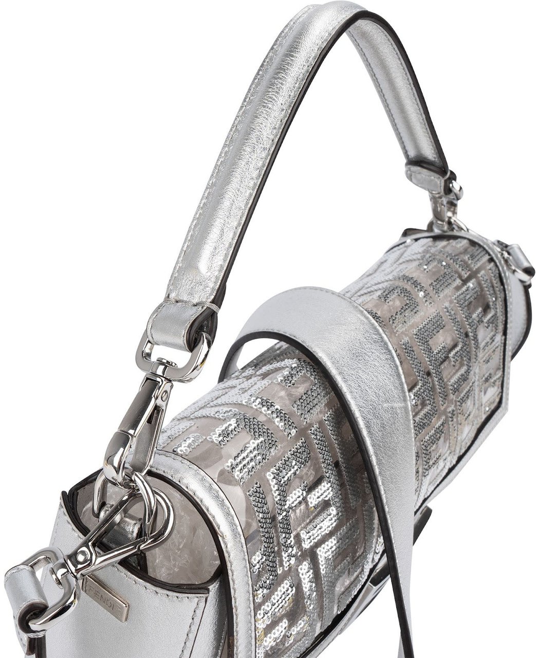 Fendi FF Sequin Embroidered Monogram Baguette Shoulder Handbag Divers