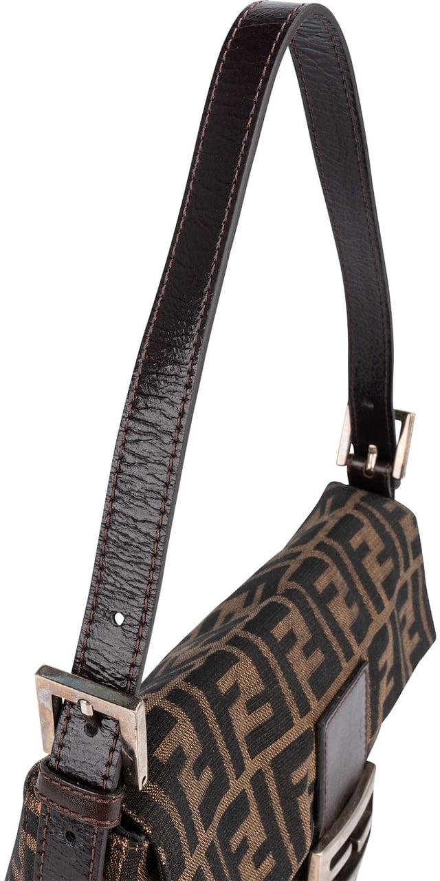 Fendi Monogram FF Baguette Shoulder Bag Bruin