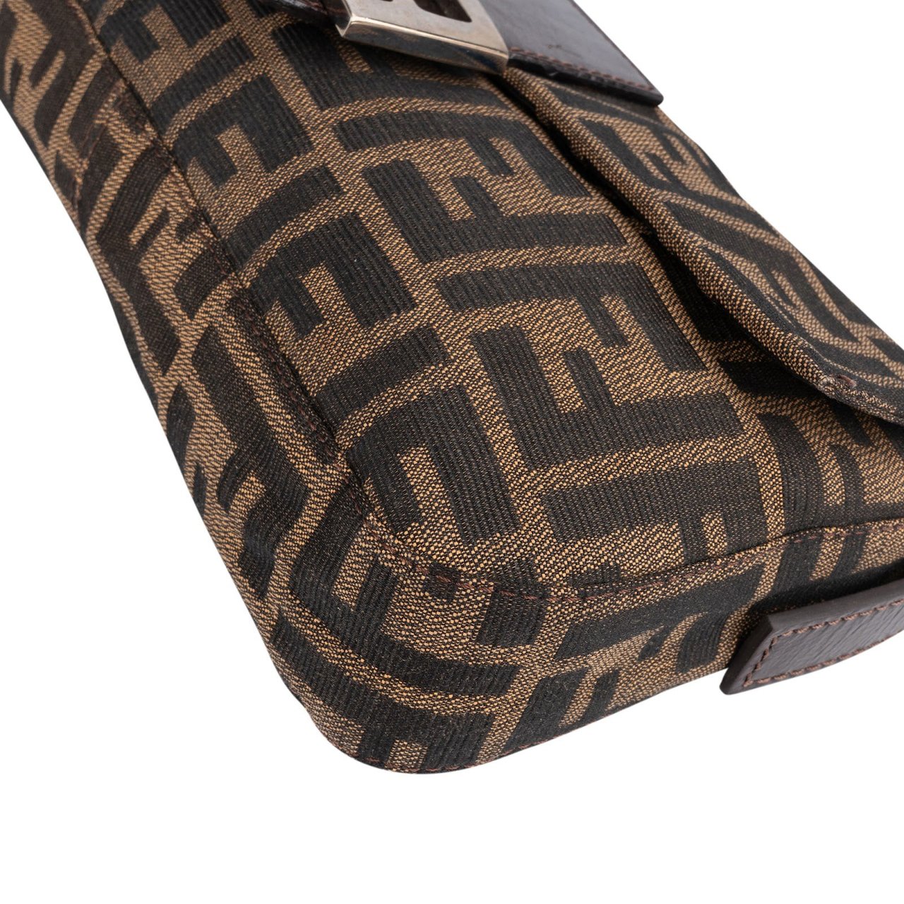 Fendi Monogram FF Baguette Shoulder Bag Bruin