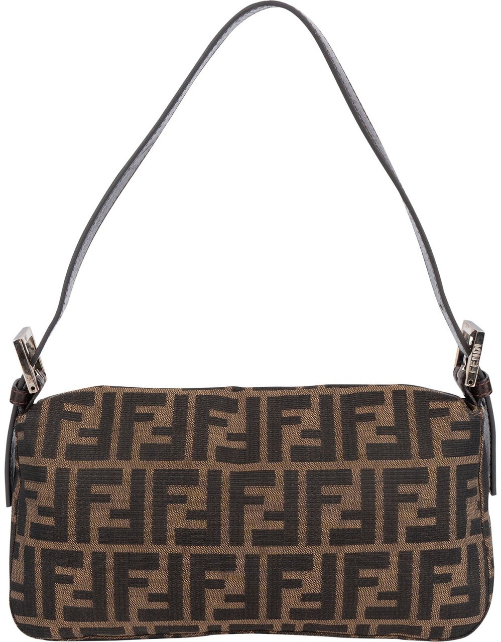Fendi Monogram FF Baguette Shoulder Bag Bruin