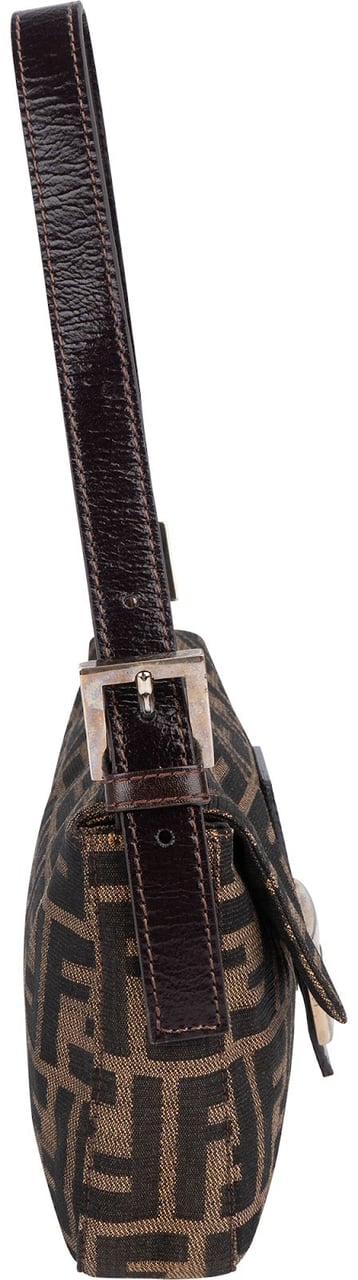 Fendi Monogram FF Baguette Shoulder Bag Bruin