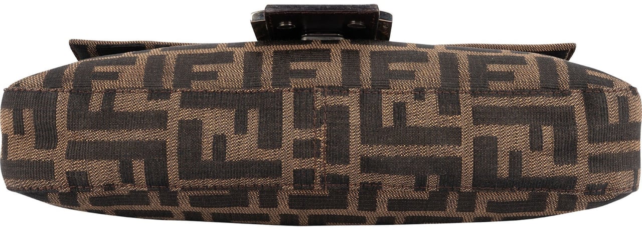 Fendi Monogram FF Baguette Shoulder Bag Bruin