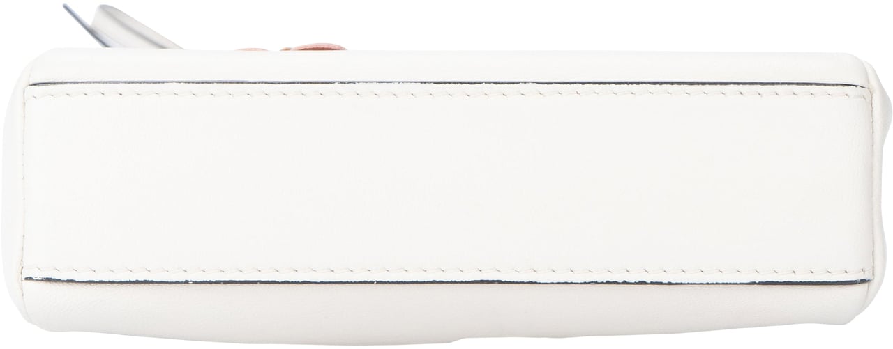 Fendi Fendi White Leather Micro Peekaboo Handbag Divers