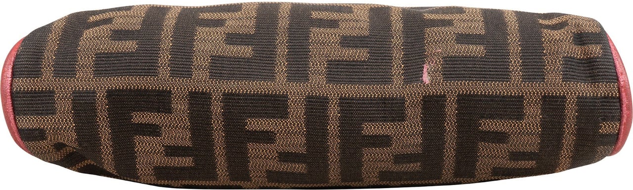 Fendi Fendi Monogram Zucca Chain Mini Pochette Handbag Bruin