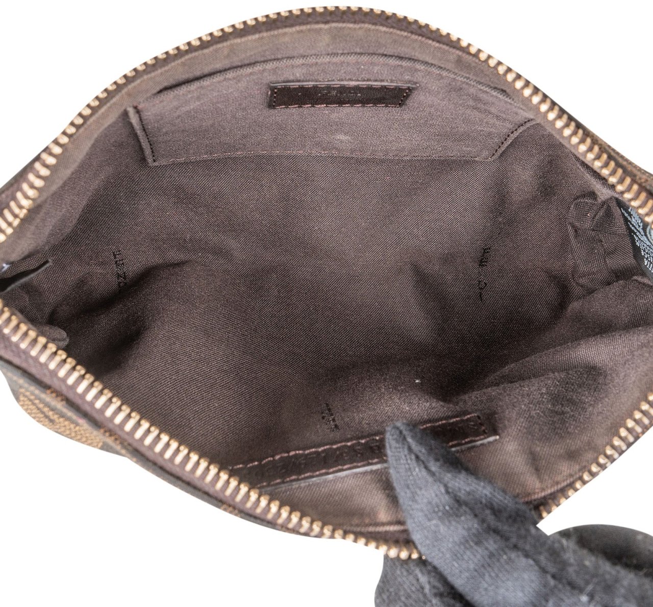 Fendi Fendi Monogram Zucca Chain Mini Pochette Handbag Bruin