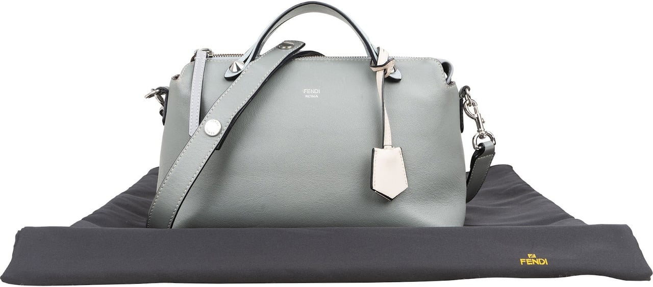 Fendi Leather By The Way Boston Handbag Blauw