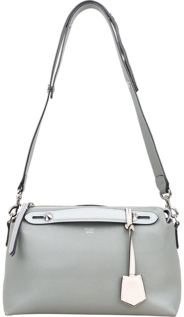 Fendi Leather By The Way Boston Handbag Blauw