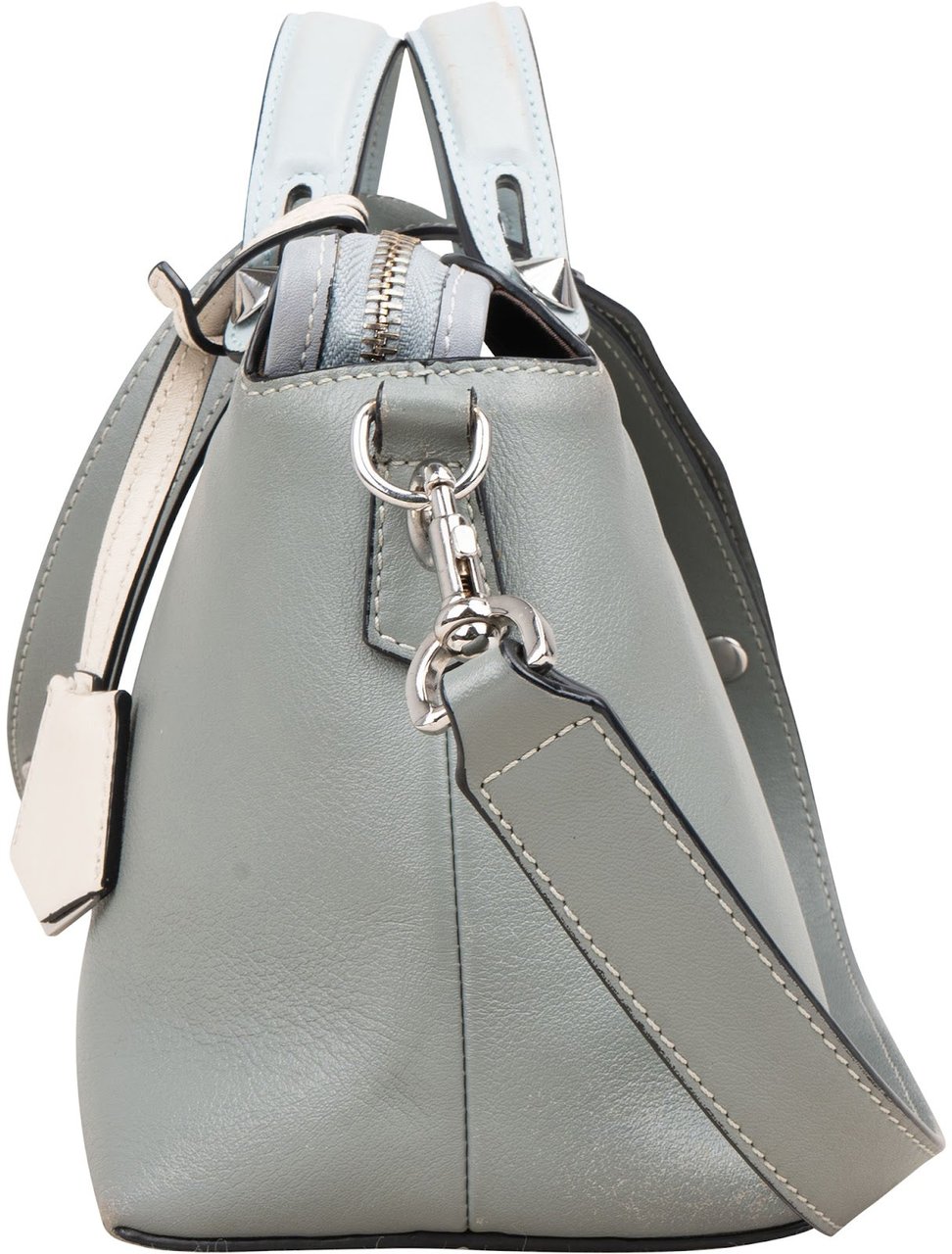 Fendi Leather By The Way Boston Handbag Blauw