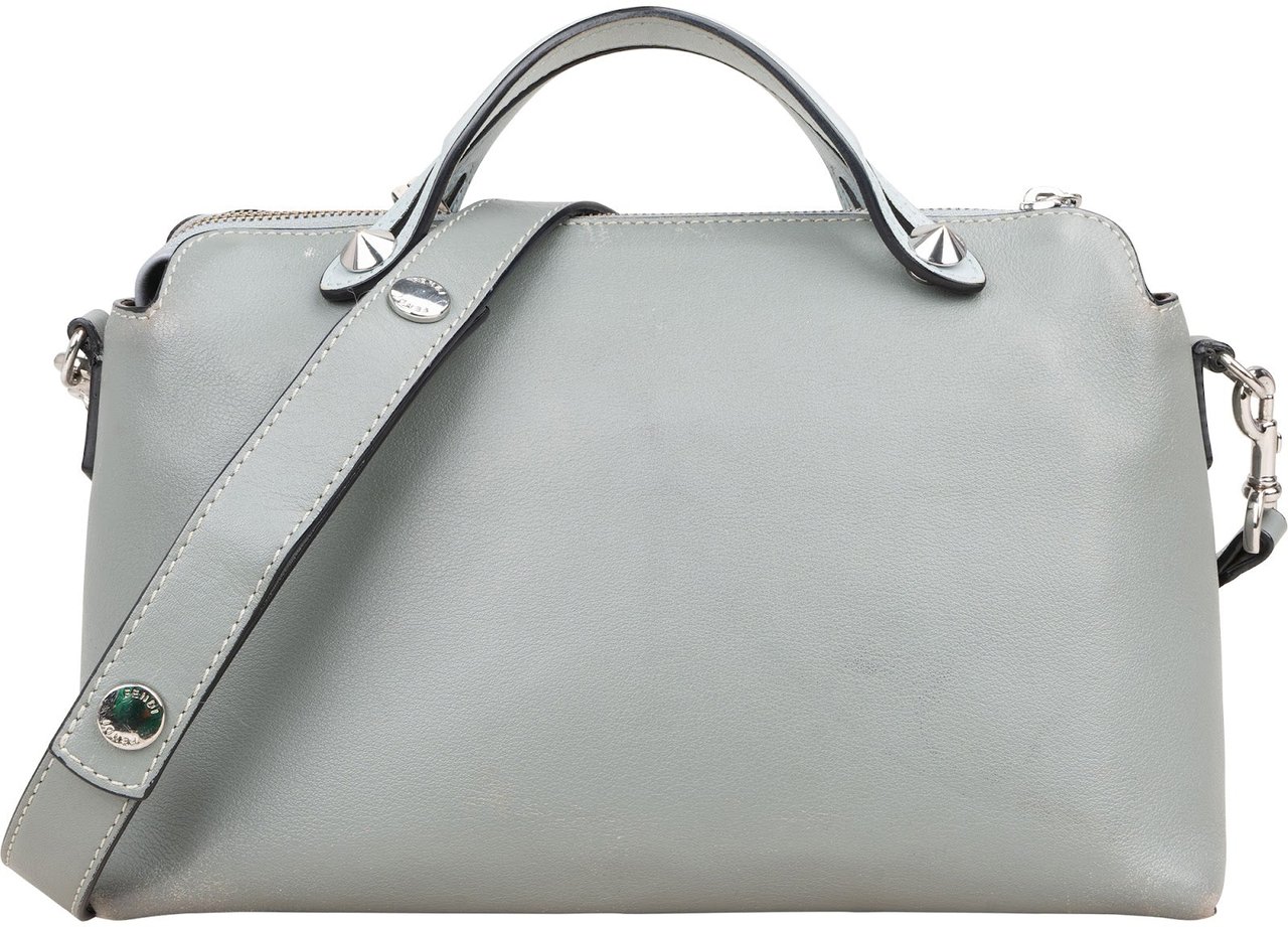 Fendi Leather By The Way Boston Handbag Blauw