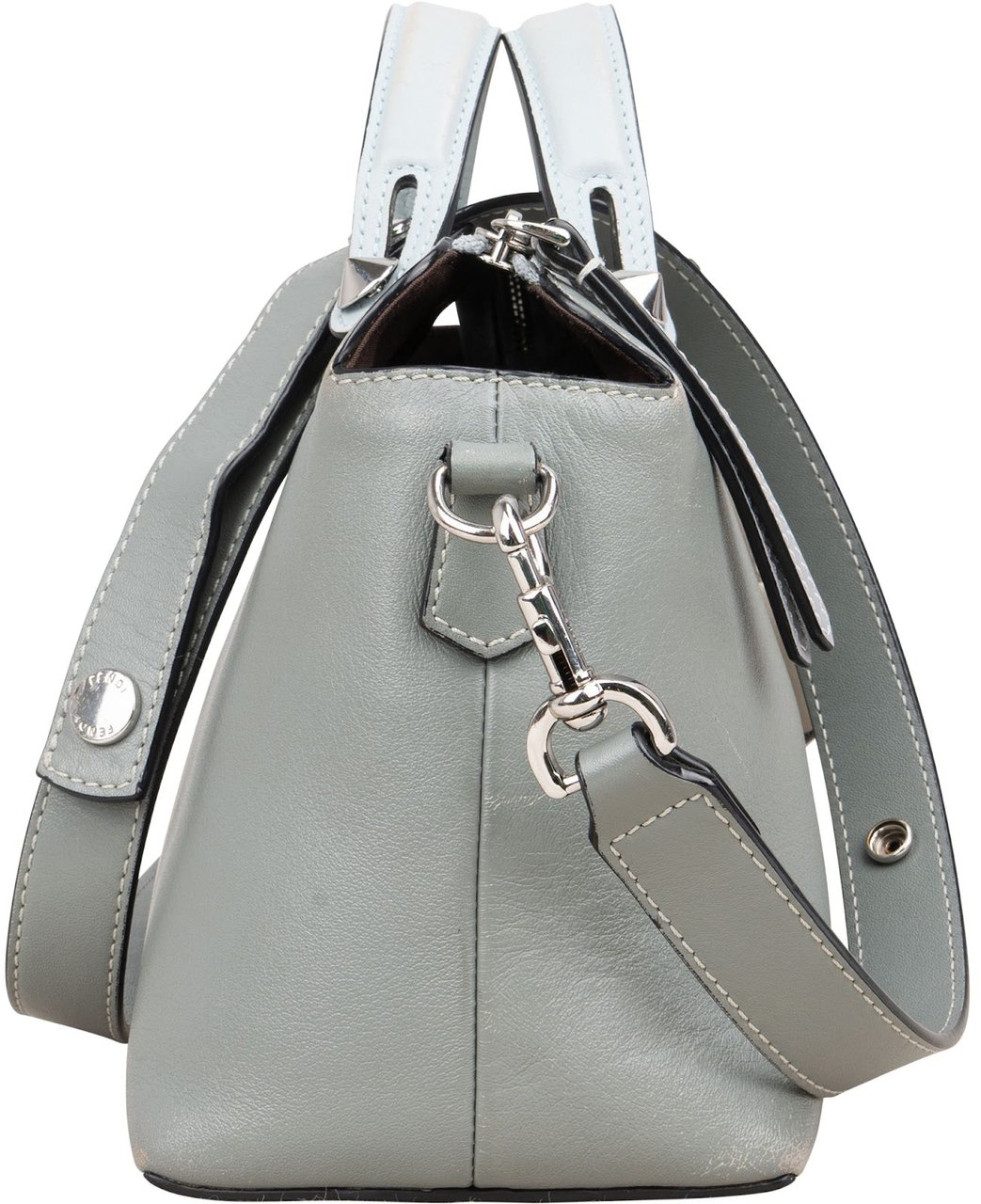 Fendi Leather By The Way Boston Handbag Blauw