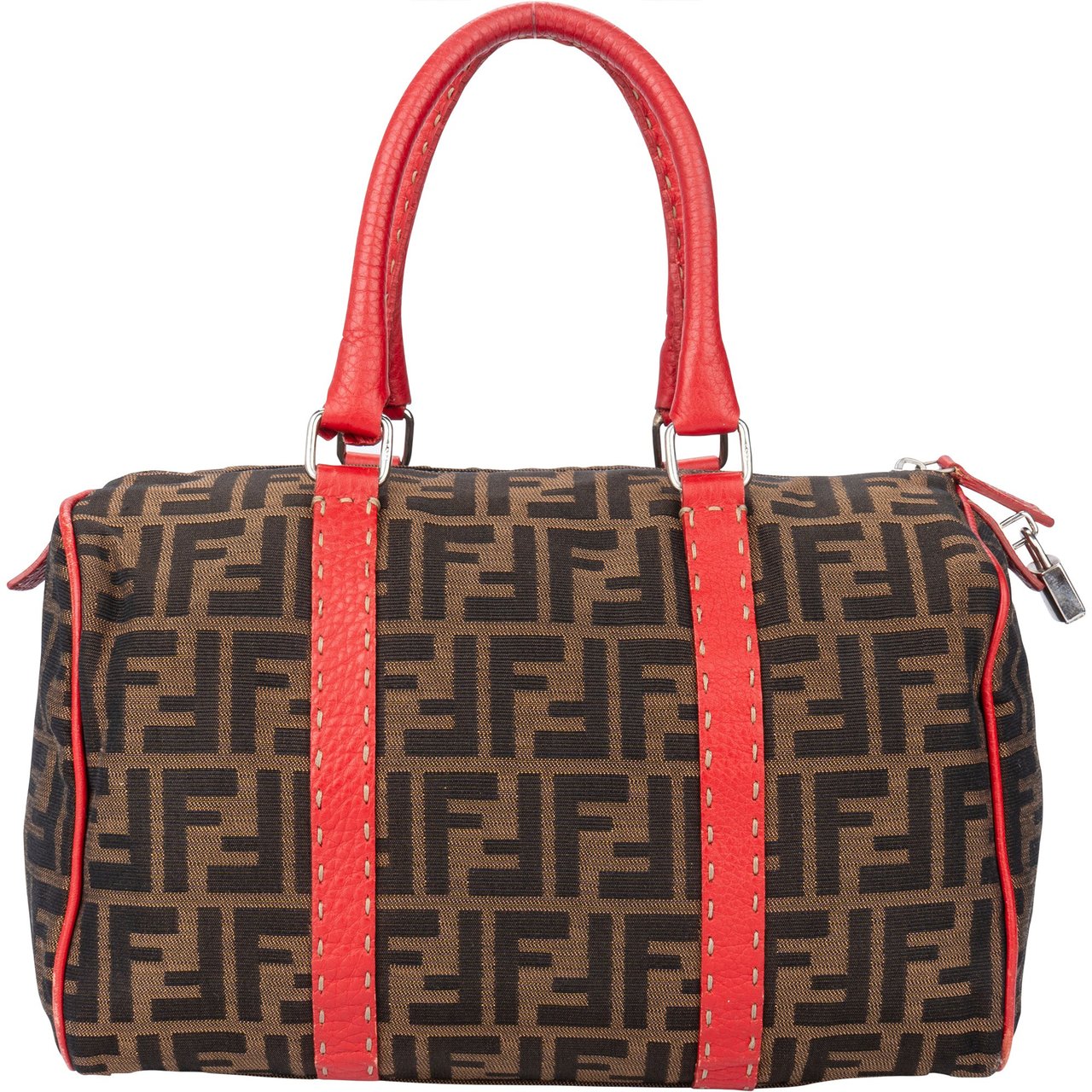 Fendi Fendi FF Monogram Rouge Zucca Handbag Rood