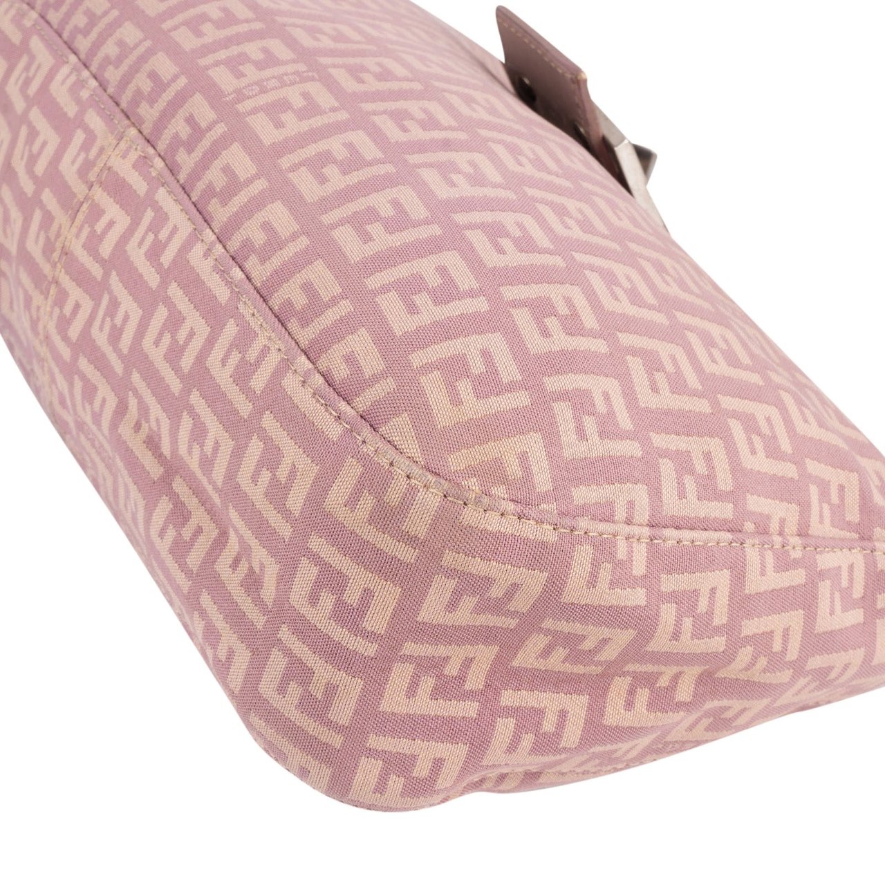 Fendi Fendi Monogram FF Croissant Buckle Shoulder Bag Roze