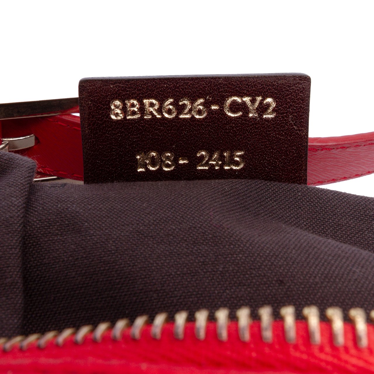Fendi Micro Zucchino Nylon Mamma Forever Rood