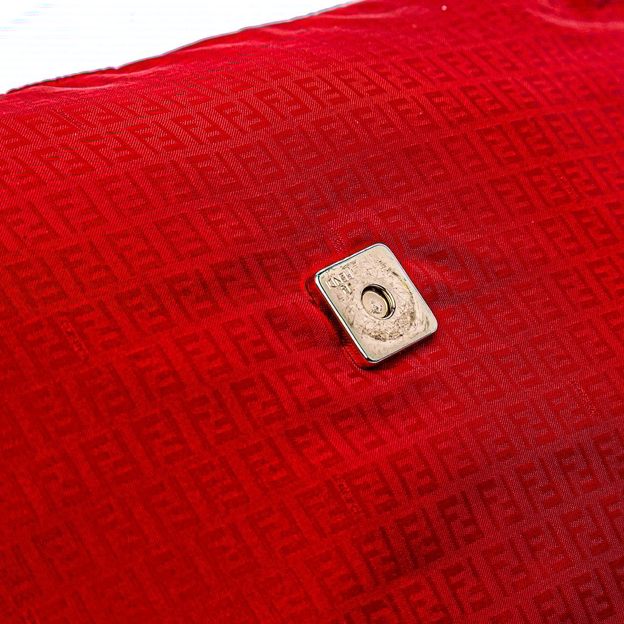Fendi Micro Zucchino Nylon Mamma Forever Rood