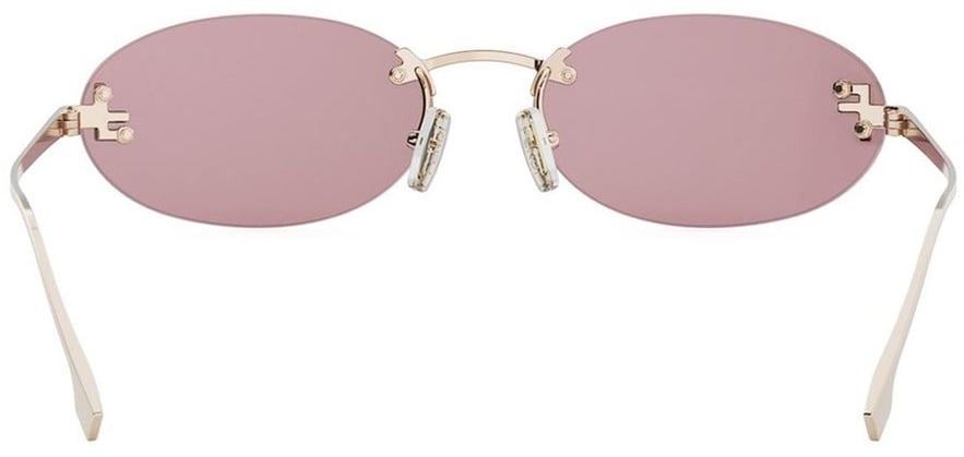 Fendi Fe4075us Oval-Shaped Sunglasses Maroon