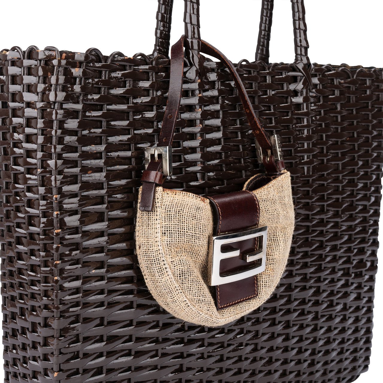 Fendi Fendi Braid Shopper Mini FF Baguette Handbag Set Divers