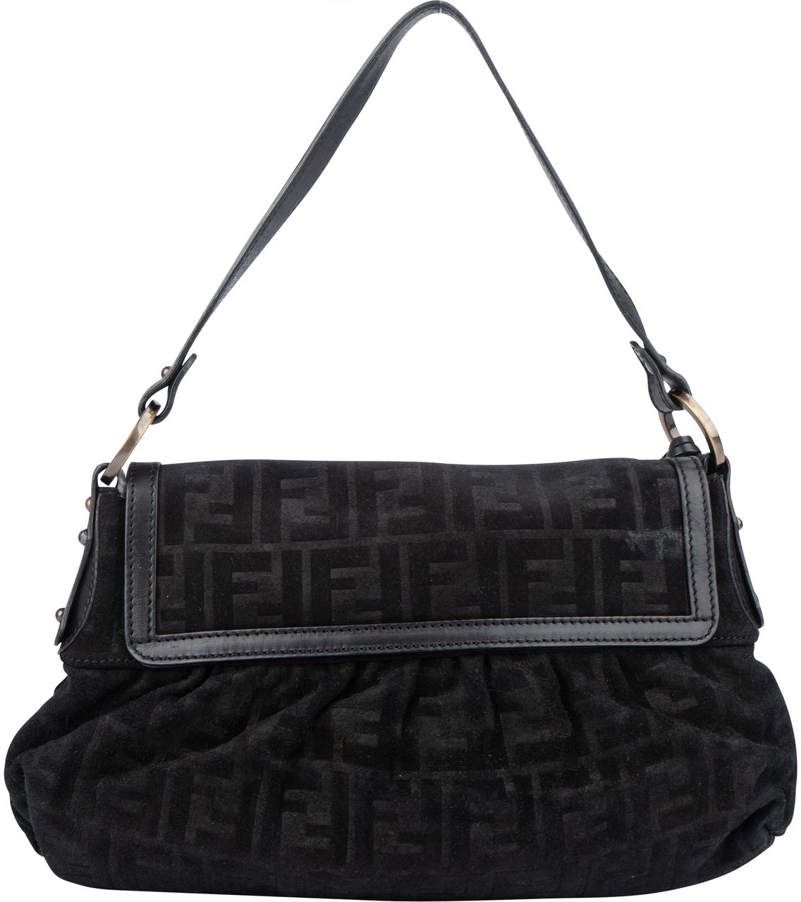 Fendi Fendi FF Suede Monogram Zucca Handbag Divers