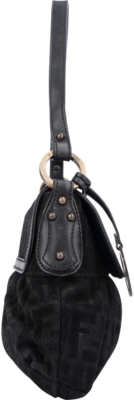 Fendi Fendi FF Suede Monogram Zucca Handbag Divers