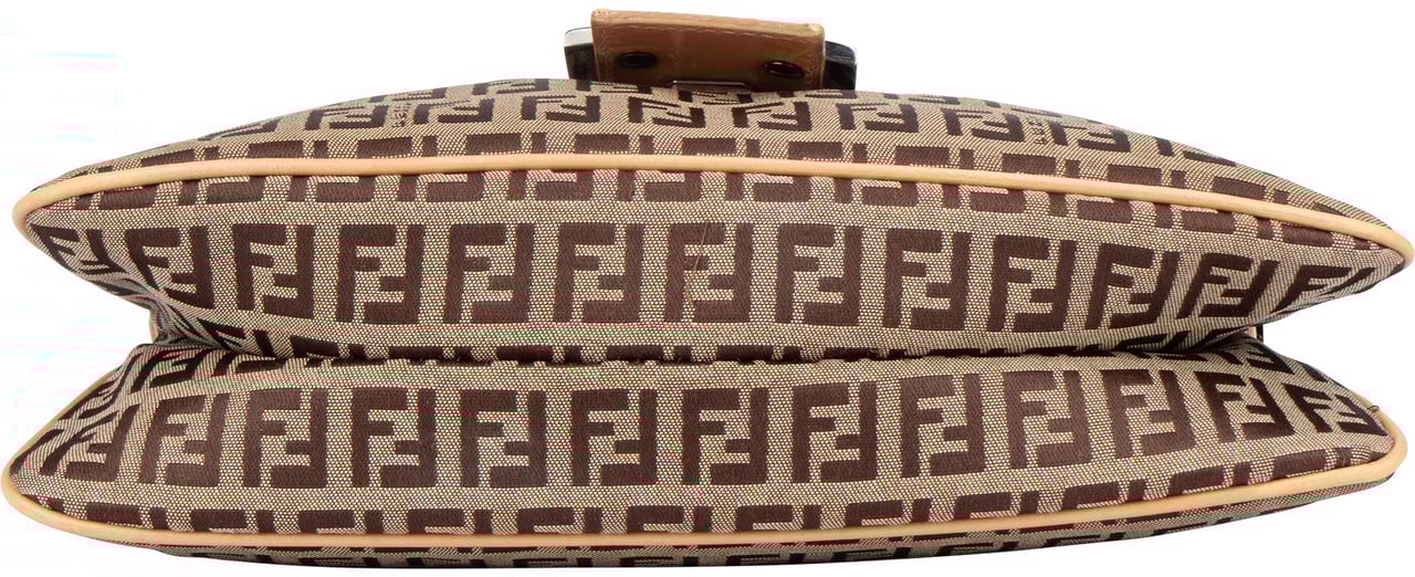 Fendi Fendi FF Monogram Baguette Handbag Bruin