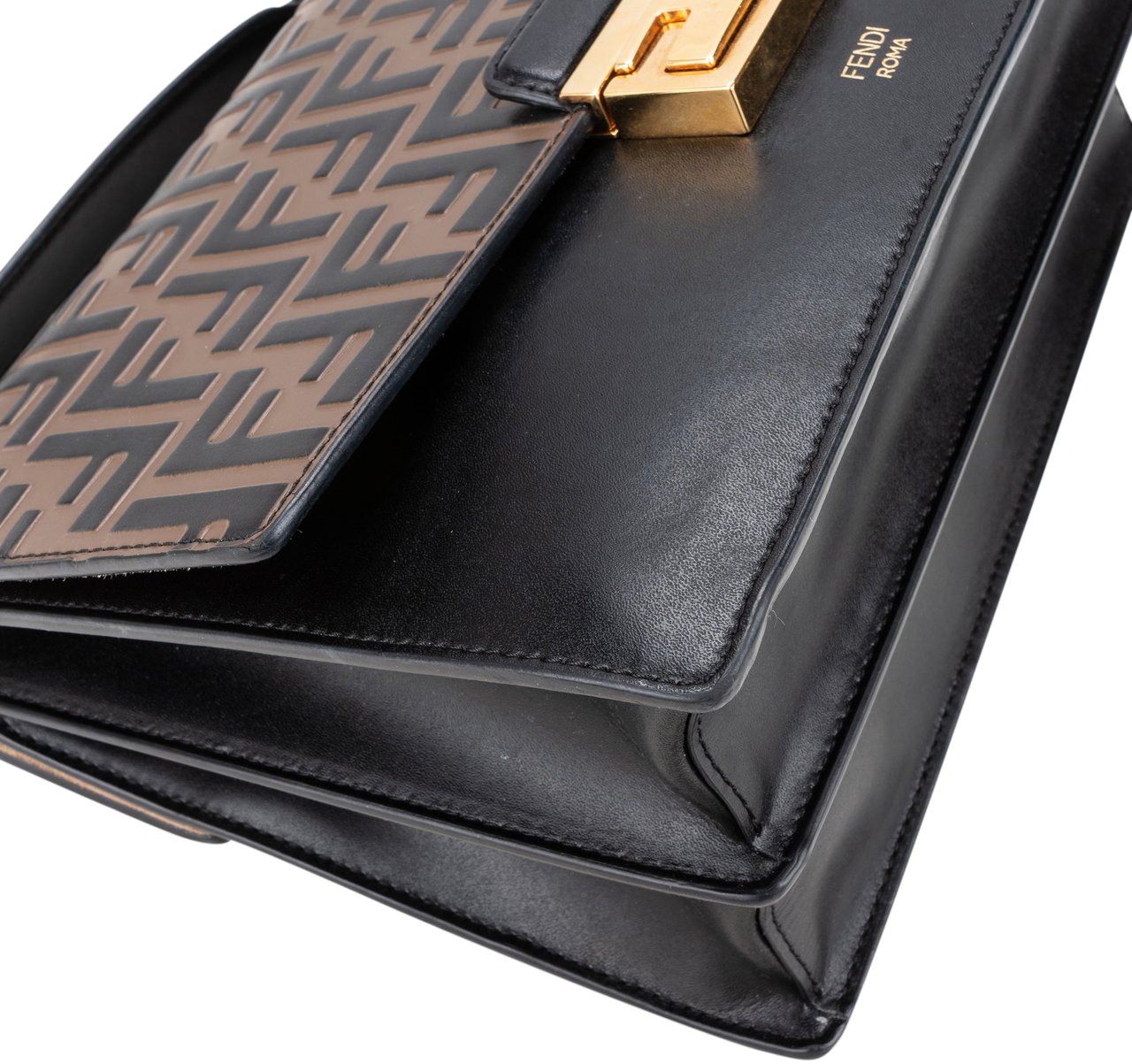 Fendi Fendi FF Monogram Kan U Liberty Handbag Divers