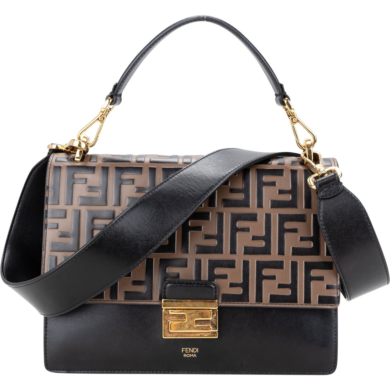 Fendi Fendi FF Monogram Kan U Liberty Handbag Divers