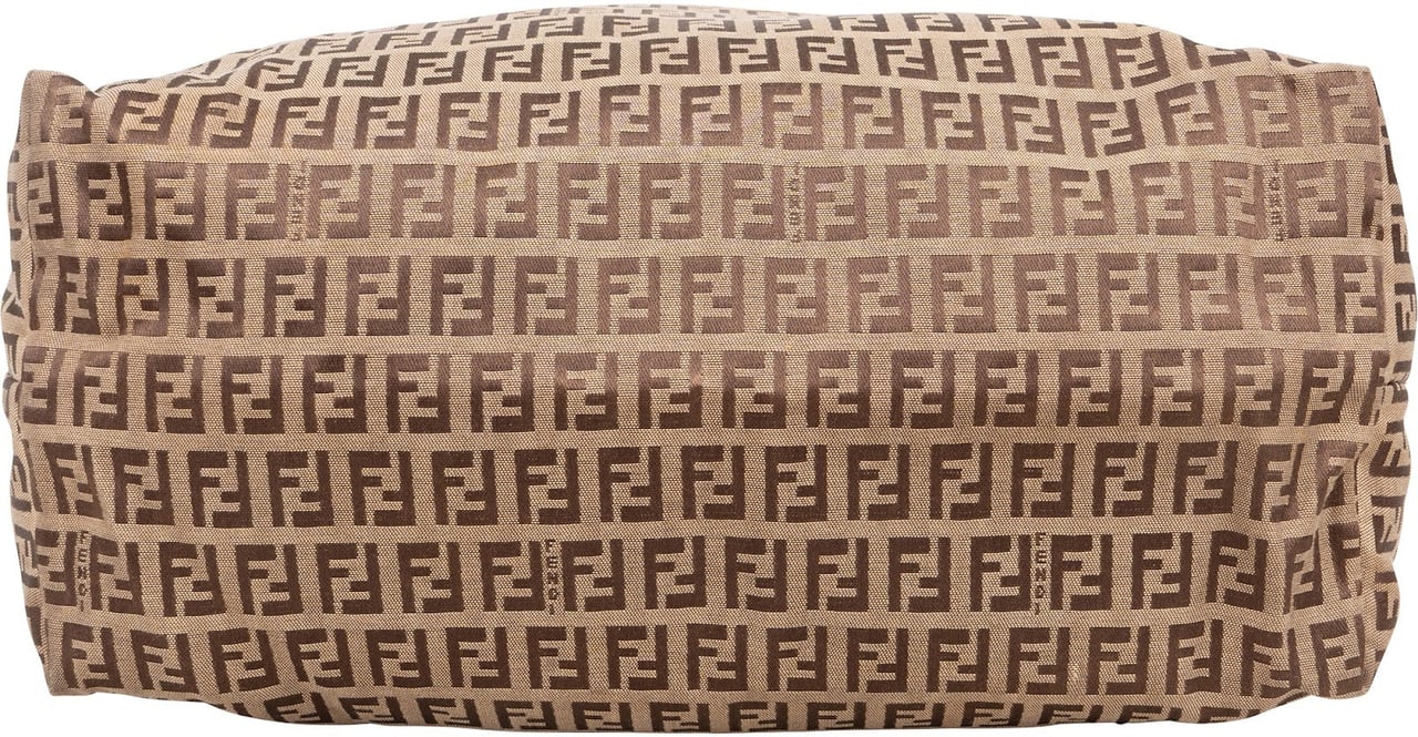 Fendi Fendi Monogram FF Nylon Tote Shopper Handbag Bruin