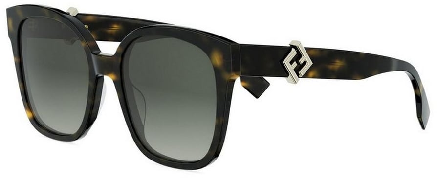 Fendi Ff Diamonds Oversized Square Acetate Sunglasses Grijs