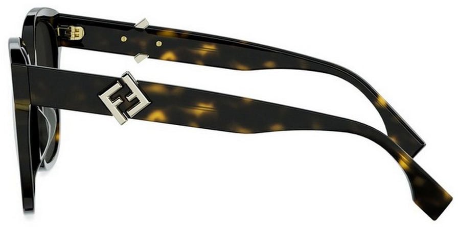 Fendi Ff Diamonds Oversized Square Acetate Sunglasses Grijs